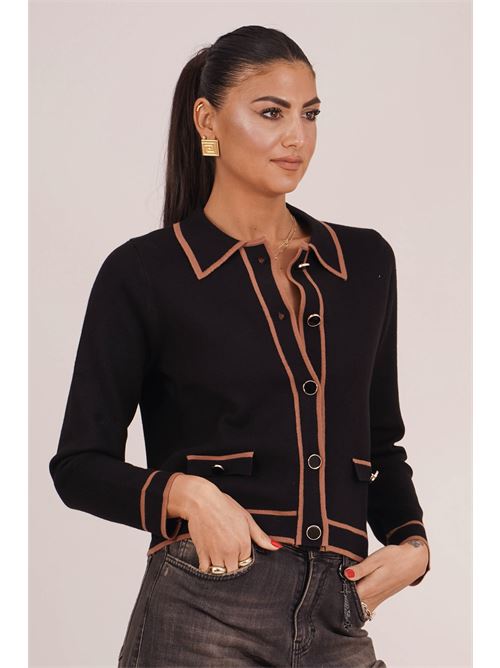 Cardigan in viscosa Try Me | 5089BLACK